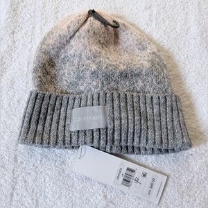Calvin Klein Pink and Gray Knit Beanie